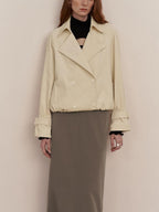 someone sometimes Elegant Patchwork Low Waist H Shape Straight Camel Women Daily Midi Skirts