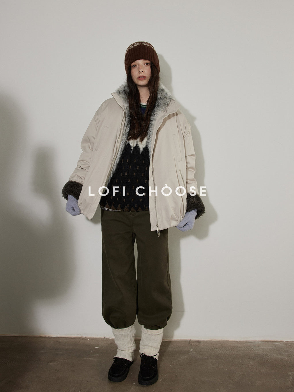 Lofi choose High Waist Washed Vintage Olive Zipper Fly Non Stretch Women Wide Leg Jeans