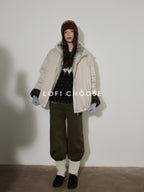 Lofi choose High Waist Washed Vintage Olive Zipper Fly Non Stretch Women Wide Leg Jeans