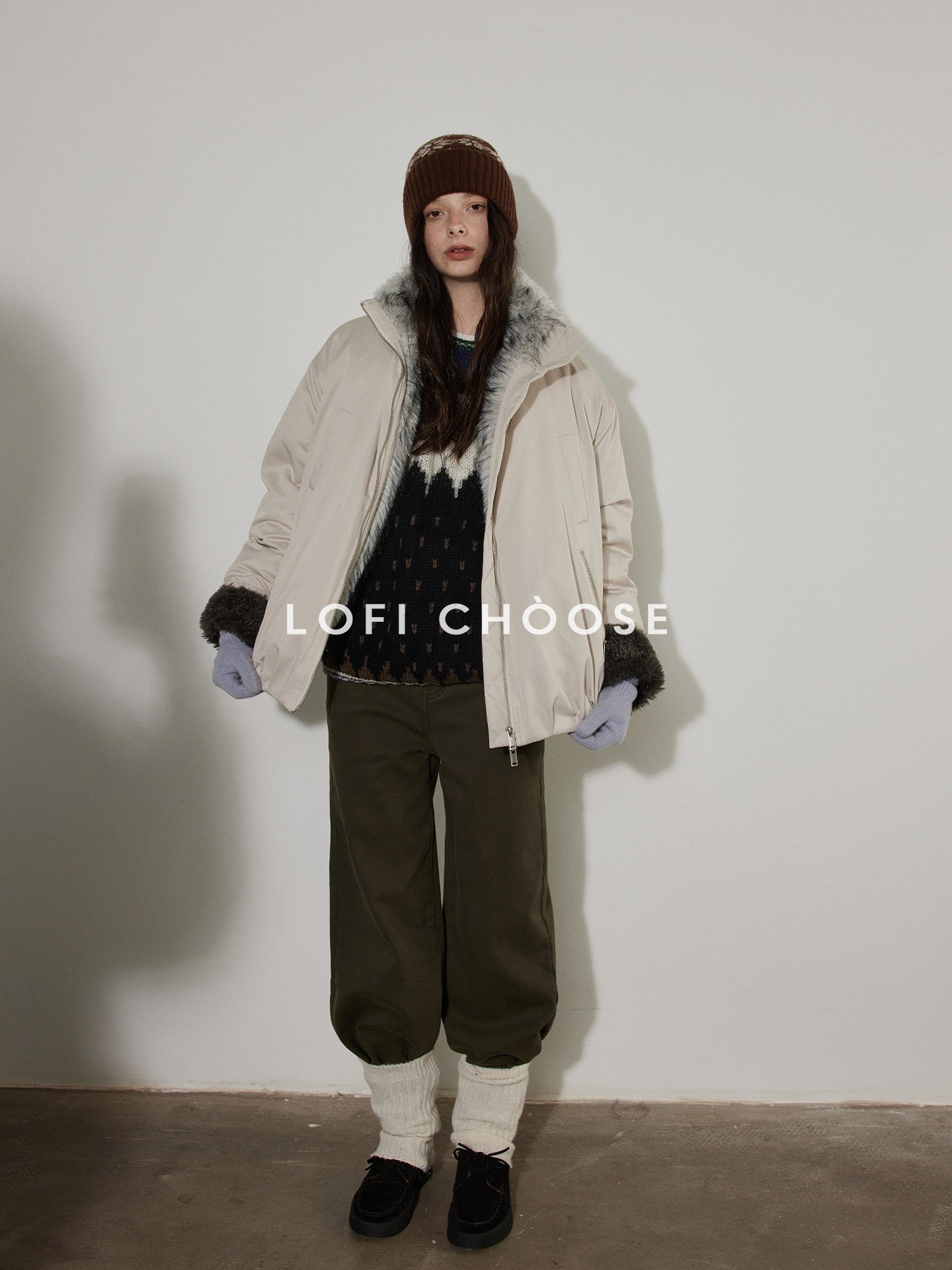 Lofi choose High Waist Washed Vintage Olive Zipper Fly Non Stretch Women Wide Leg Jeans