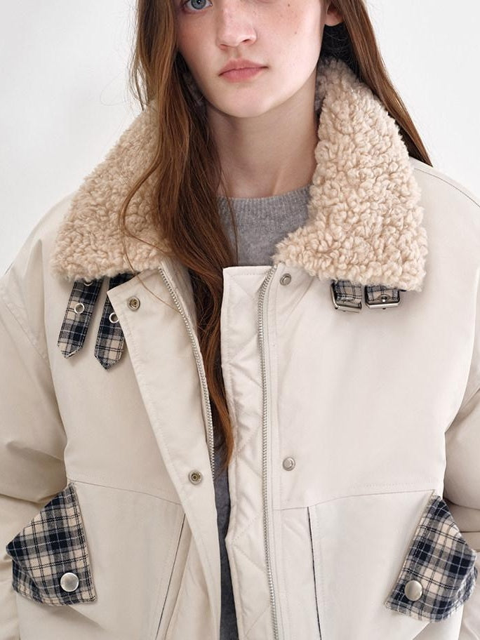 fano Insulated Korean Commuter Loose Fit Zipper Front Women Mint Puffer Jackets