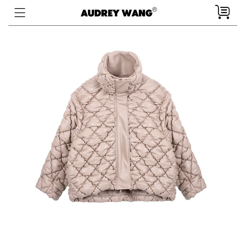 audreyyang_90_Percent_Duck_Down_Thick_Warm_Casual_Diamond_Quilted_Women_Zipper_Down_Jackets_MISSTT