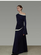 unspoken Soft Tencel Stretch 3 Piece Casual Hem Detail Women Comfort Fit Top & Skirt Sets
