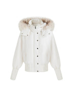 unspoken 90 Percent White Duck Down Warm Hooded Loose Short Commuter Women Down Jackets