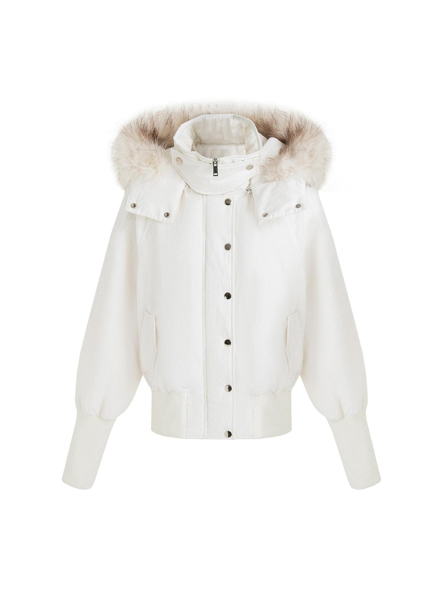 unspoken 90 Percent White Duck Down Warm Hooded Loose Short Commuter Women Down Jackets