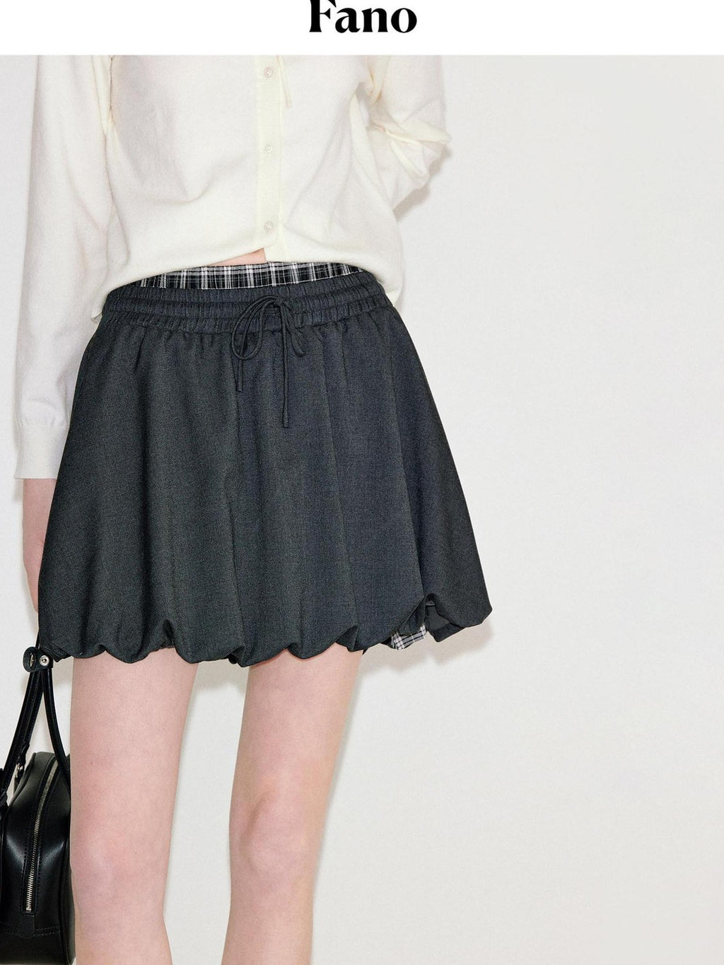 fano Deep Gray Solid Single Button Blazer Loose Fit Women Workwear Top & Skirt Sets