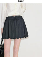 fano Deep Gray Solid Single Button Blazer Loose Fit Women Workwear Top & Skirt Sets