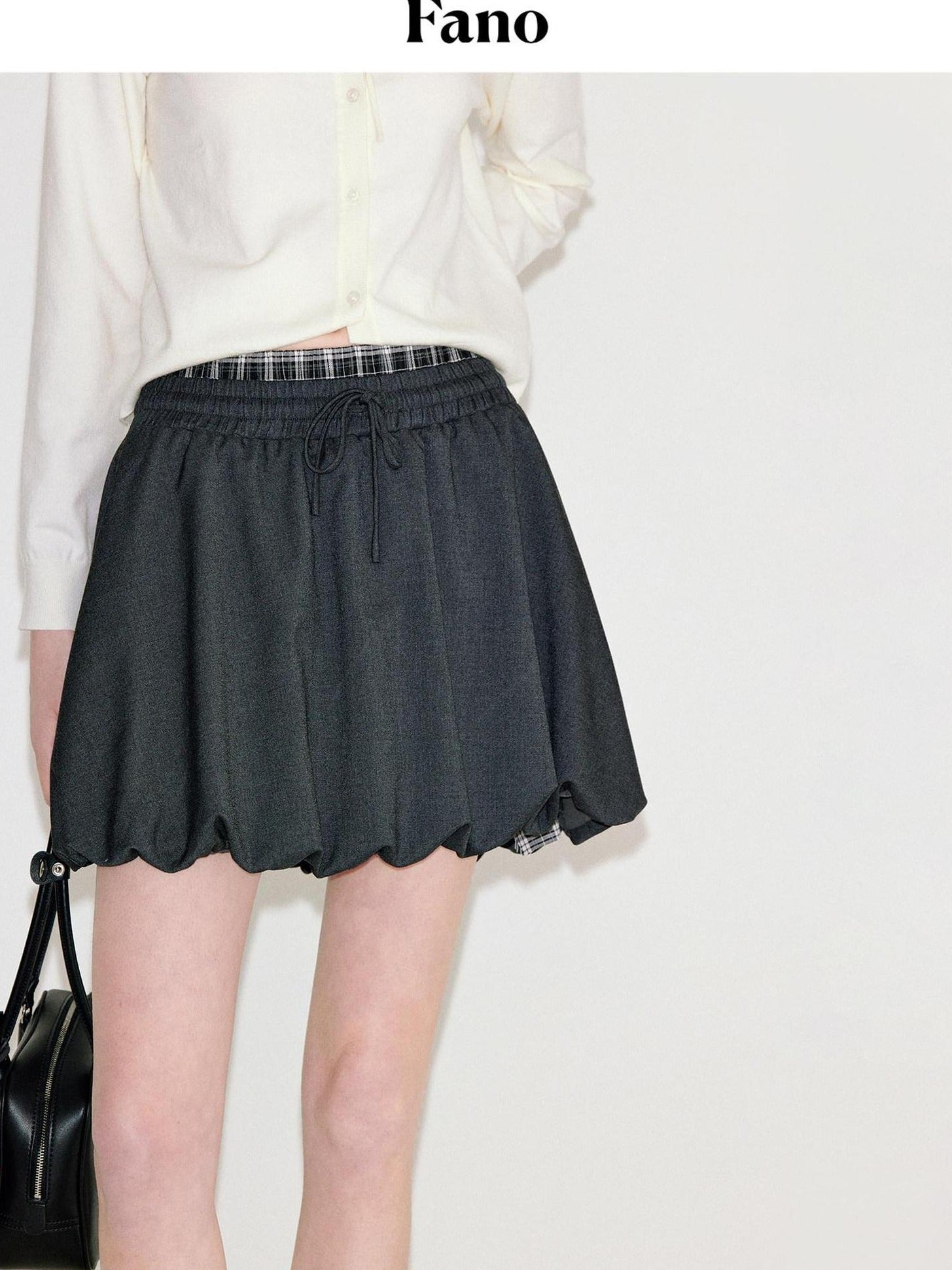 fano Deep Gray Solid Single Button Blazer Loose Fit Women Workwear Top & Skirt Sets