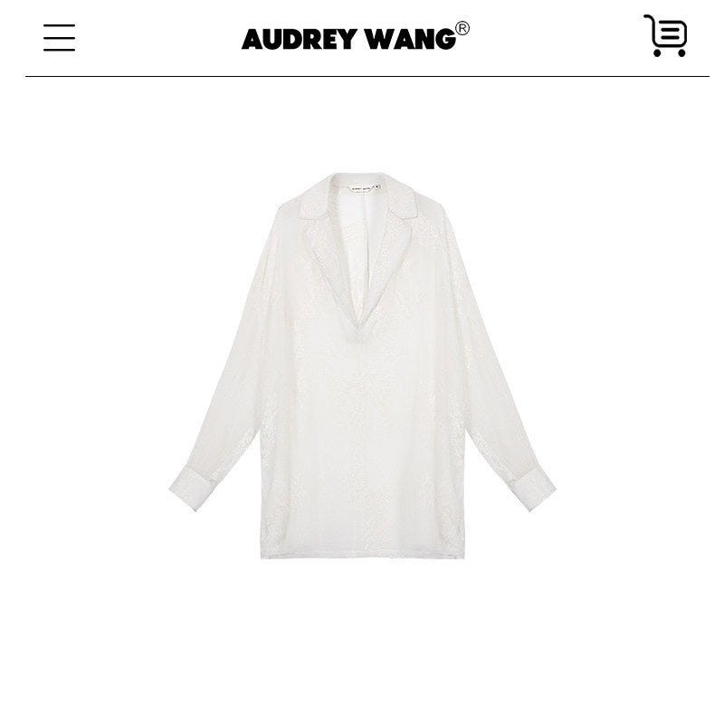audreyyang_Polyester_Two_Piece_V-neck_Long_Sleeve_Tailored_For_Women_Wide_Leg_Pants_MISSTT