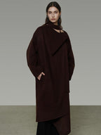 unspoken 100 Percent Sheep Wool Mid Length Relaxed Minimalist Workwear Wool Coats