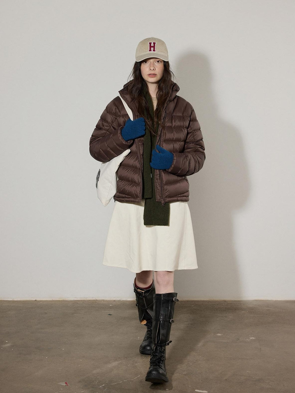 Lofi choose 90 Percent White Duck Down Thick Warm Loose Commuter Hooded Zipper Down Jackets