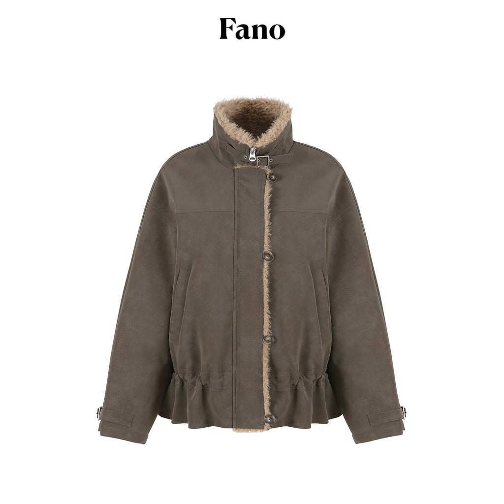fano_Insulated_Korean_Commuter_Loose_Stand_Collar_Grey_Brown_Puffer_Jackets_MISSTT