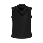 unspoken_Breathable_Viscose_Tie_Neck_Sleeveless_Loose_Commuter_Chic_Women_Black_Blouses_MISSTT