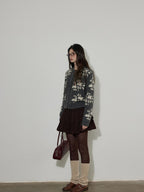 Lofi choose High Waist Cotton Puff Skirt Loose Commuter Women Brown Mini Skirts