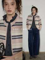 Lofi choose Pure Cotton Loose Fit Plaid Button Front Turn Down Collar Office Women Blouses