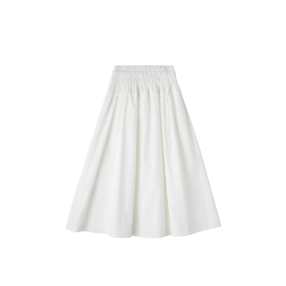 ikyou_Shape_Retaining_A_Line_High_Waist_Drawstring_Women_Cotton_Nylon_Midi_Skirts_MISSTT