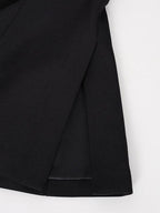 audreyyang Slim Waist Fitted Crew Neck Polyester Women Black Gray Long Sleeve Crop Tops