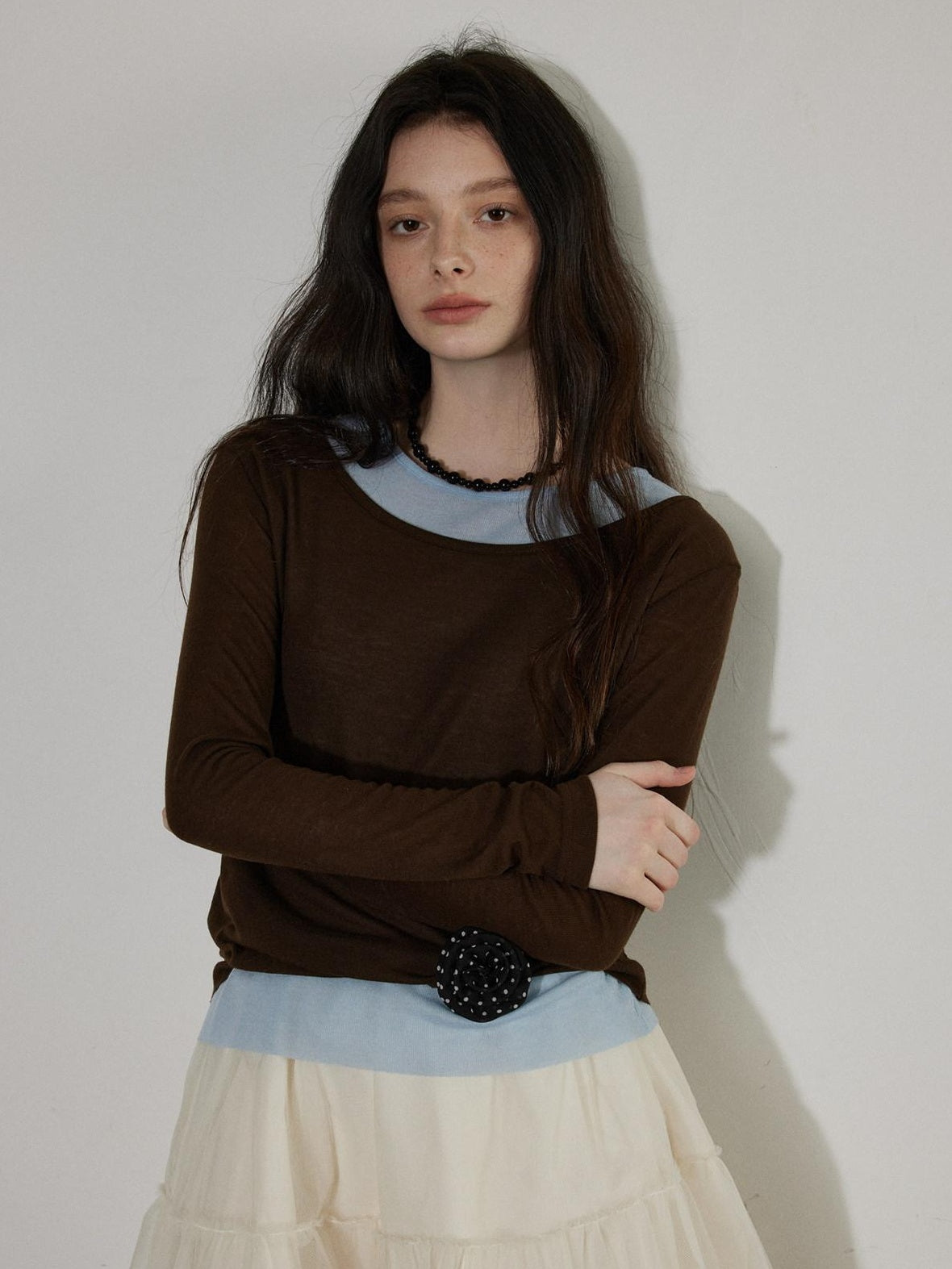 Lofi choose Breathable Oversized Commuter Office Top Green Brown Long Sleeve T-Shirts