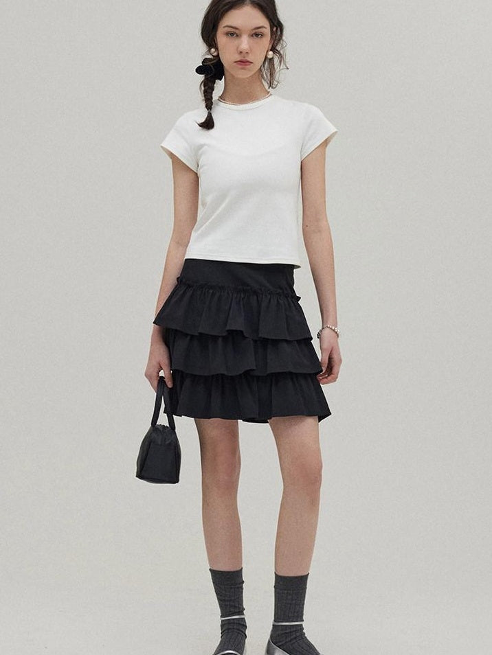fano Stretch Cotton Commuter Straight Fit Women Crewneck Short Sleeve T-Shirts