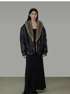 unspoken Insulated Oversized Pocket Minimalist Commuter Women Black Short Coat