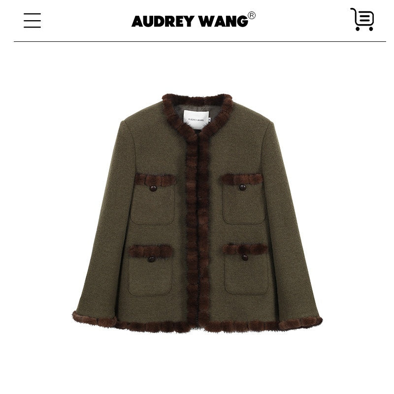 audreyyang_Insulated_Loose_Fit_Hooded_Wool_Blend_Hidden_Button_Beech_Green_Cropped_Jackets_MISSTT