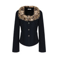 unspoken_Warm_Fur_Collar_Slim_Cropped_Workwear_Women_Cotton_Leopard_Navy_Cardigans_MISSTT