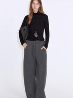 fano Cotton Cashmere Blend Slim Fit Casual High Neck Women Knit Pullover Sweaters