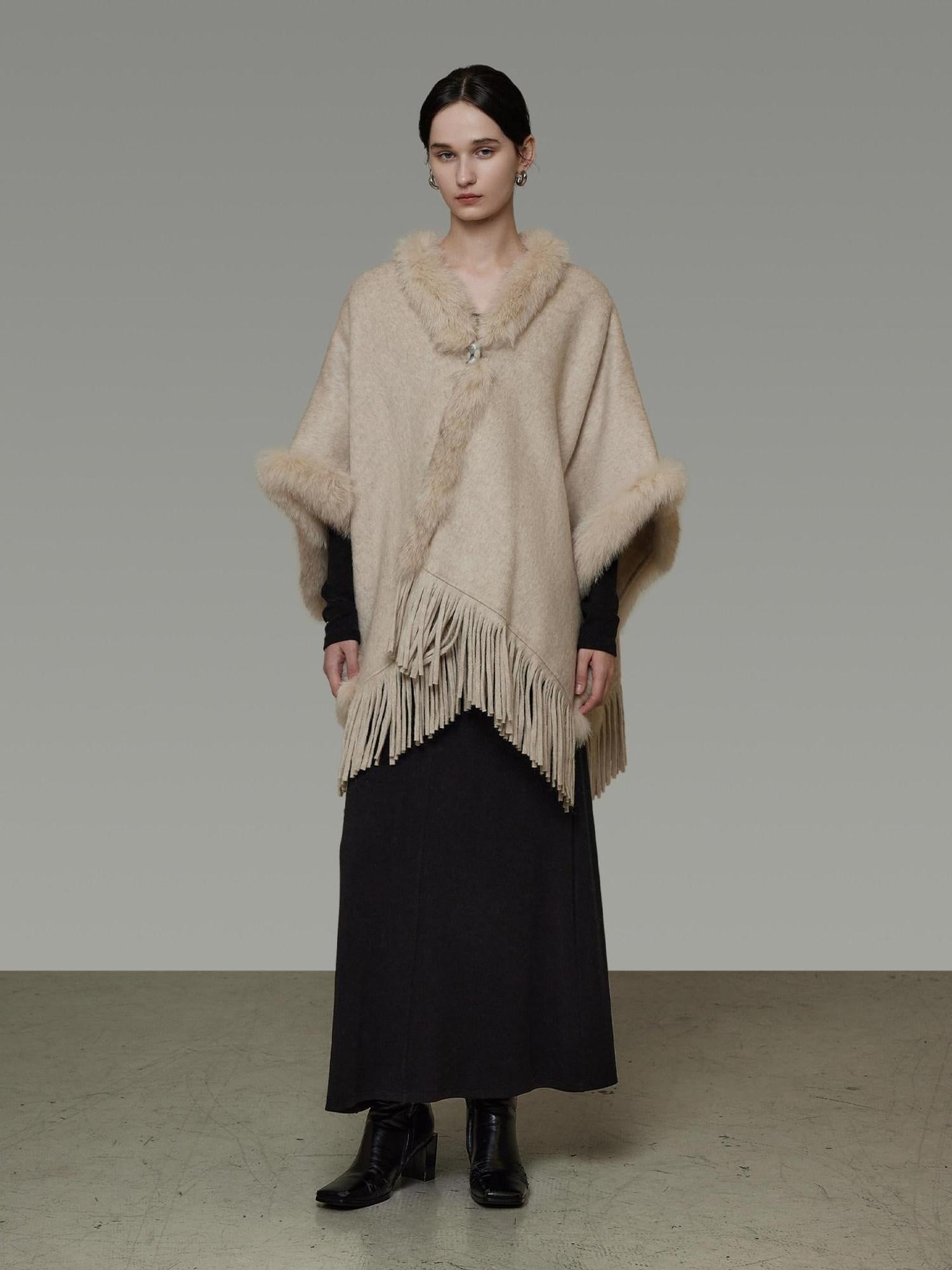 unspoken Pure Wool V-neck Hidden Button Oversized Apricot Minimal Work Knitwear Cardigans