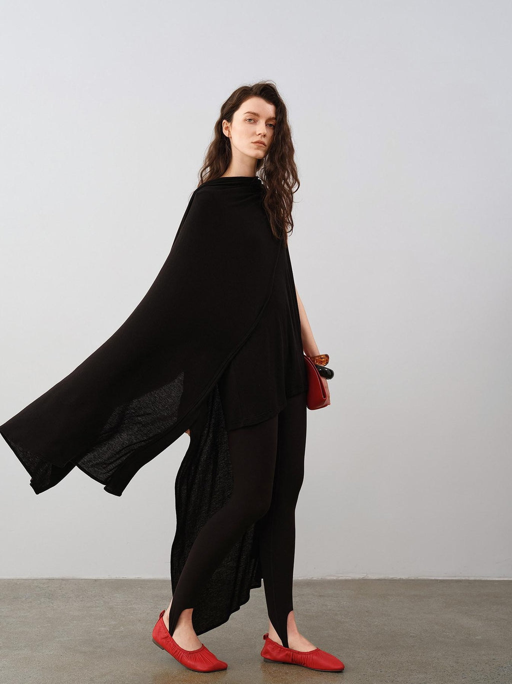 audreyyang Lyocell Wool Blend Loose Sleeveless Pullover Stirrup Leggings Top & Pants Sets
