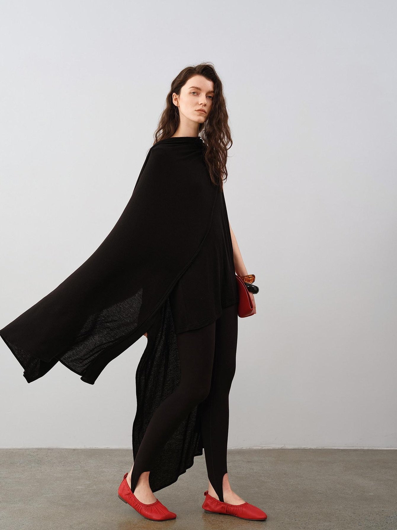 audreyyang Lyocell Wool Blend Loose Sleeveless Pullover Stirrup Leggings Top & Pants Sets
