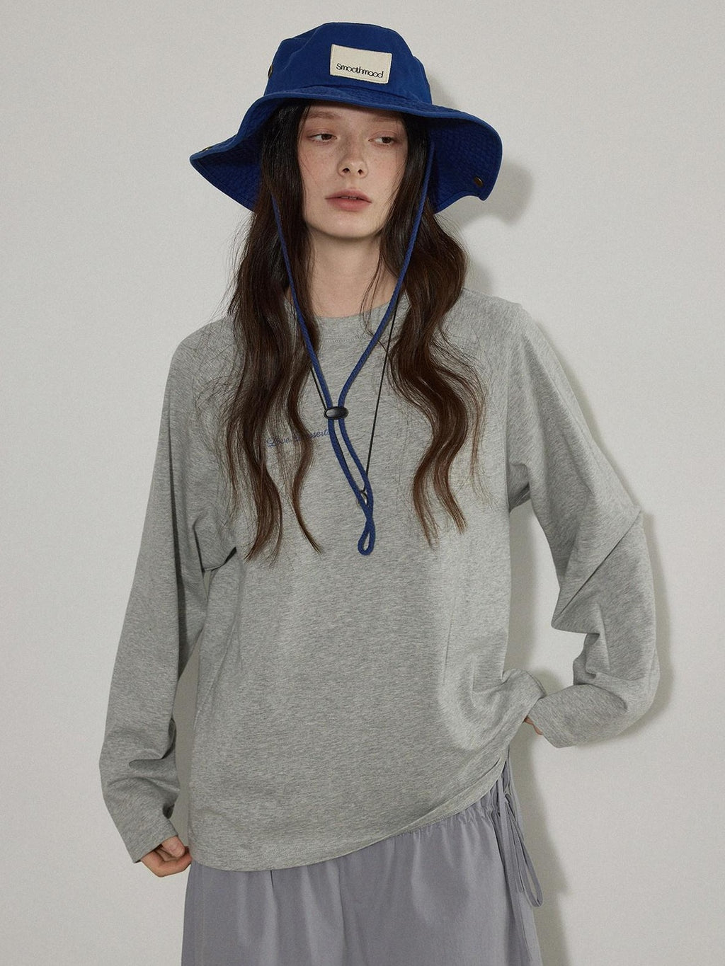 Lofi choose Soft 100 Percent Cotton Relaxed Raglan Lettered Print Women Long Sleeve T-Shirts