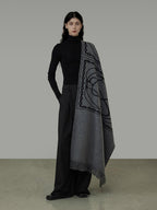 unspoken Cozy Double Sided Geometric Long Rectangular Warm Women Youth Polyester Scarves