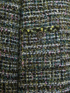 unspoken Lambswool Blend Structured Commuter Round Neck Relaxed Green Wool Coats