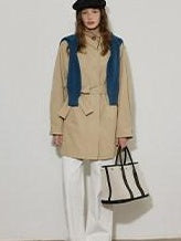 Lofi choose Office Ready Loose Fit Short Stand Collar Single Button Women Khaki Trench Coats