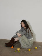 Lofi choose Cozy Button Front Relaxed Fit Workwear Women Knit Long Sleeve Cardigans