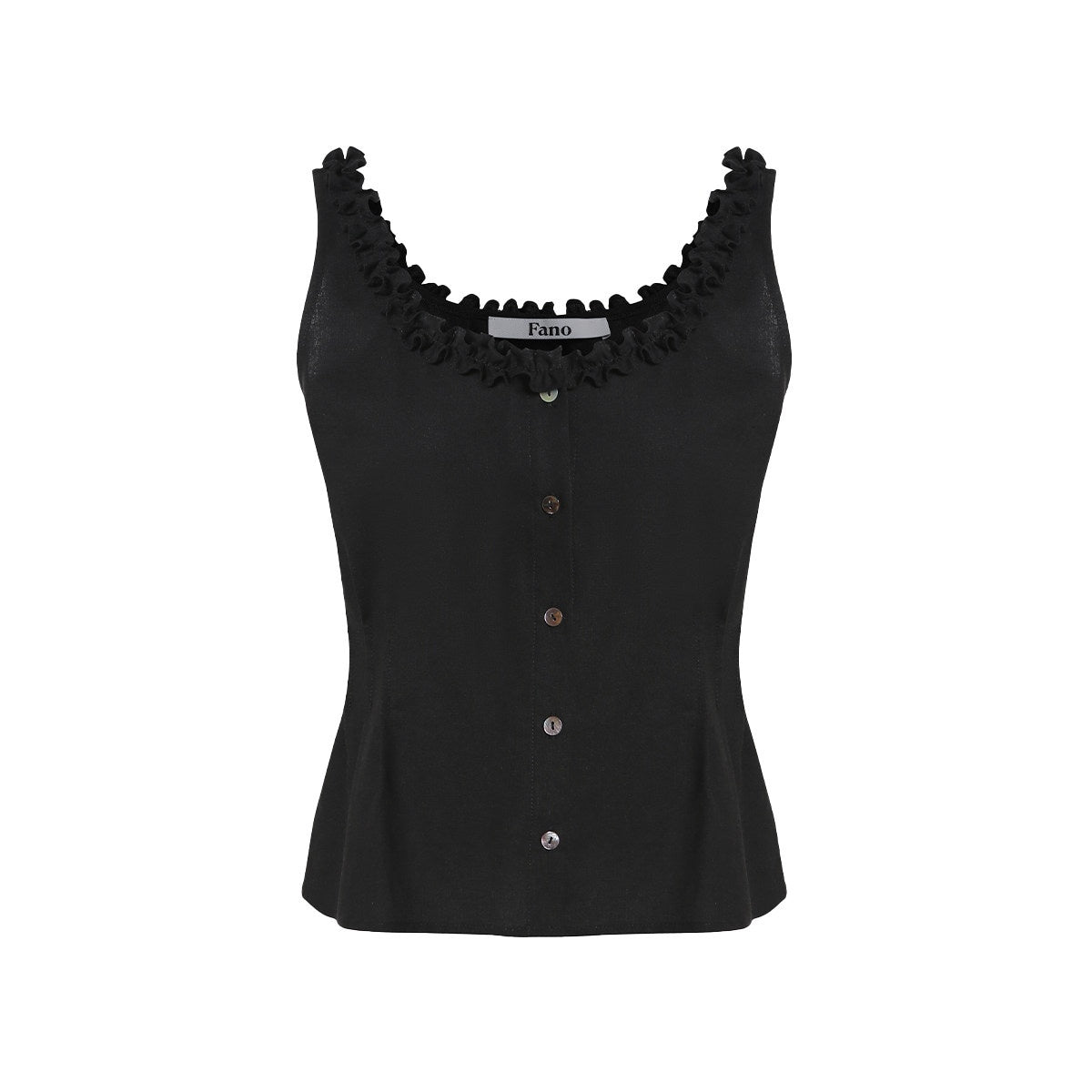 fano_Figure_Flattering_Round_Neck_Black_Two_Piece_Women_S_M_L_Top_&_Skirt_Sets_MISSTT