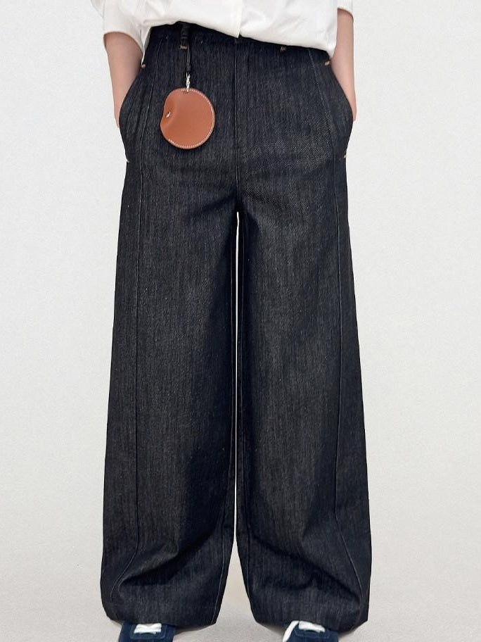 fano High Rise Cotton Rigid Casual Straight Youth Raw Denim Straight Leg Jeans