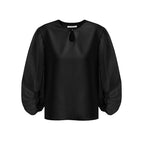 unspoken_Breathable_Original_Loose_Spliced_Lantern_Sleeve_Pullover_Polyester_Blouses_MISSTT