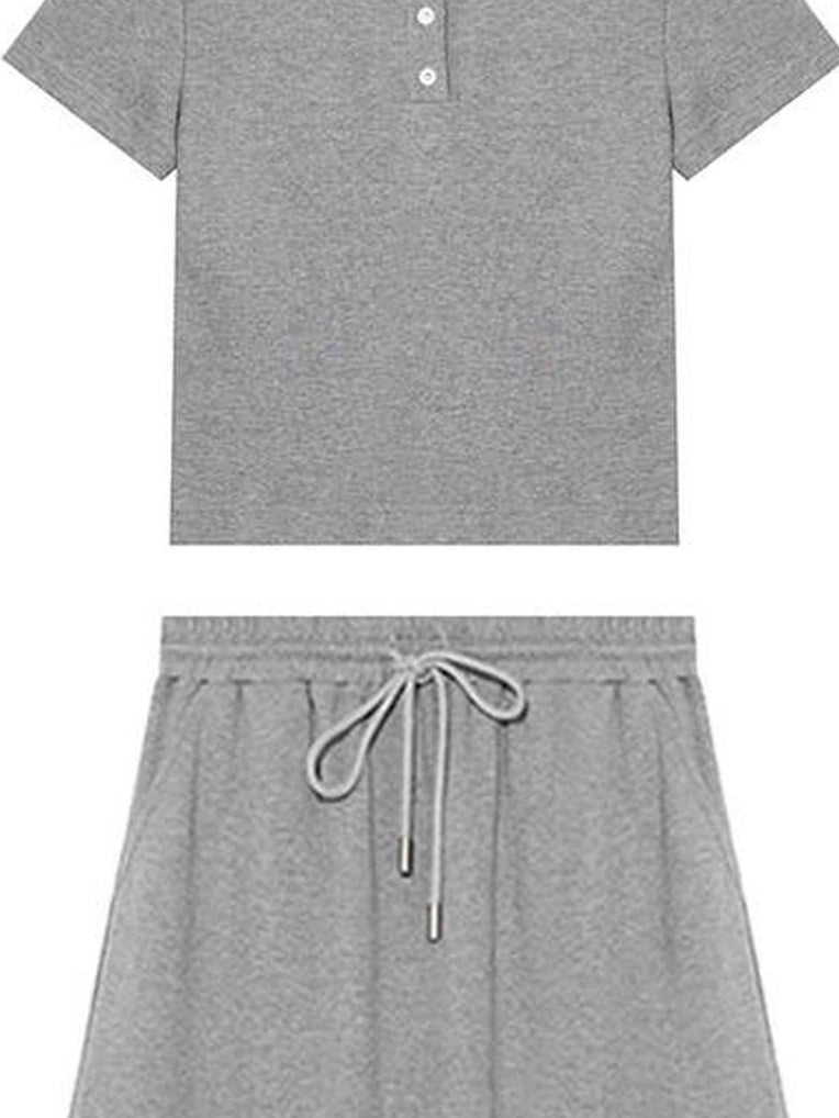 fano 96 Percent Cotton Soft Crop Top Mini Skirt Young Women Matching Top & Skirt Sets