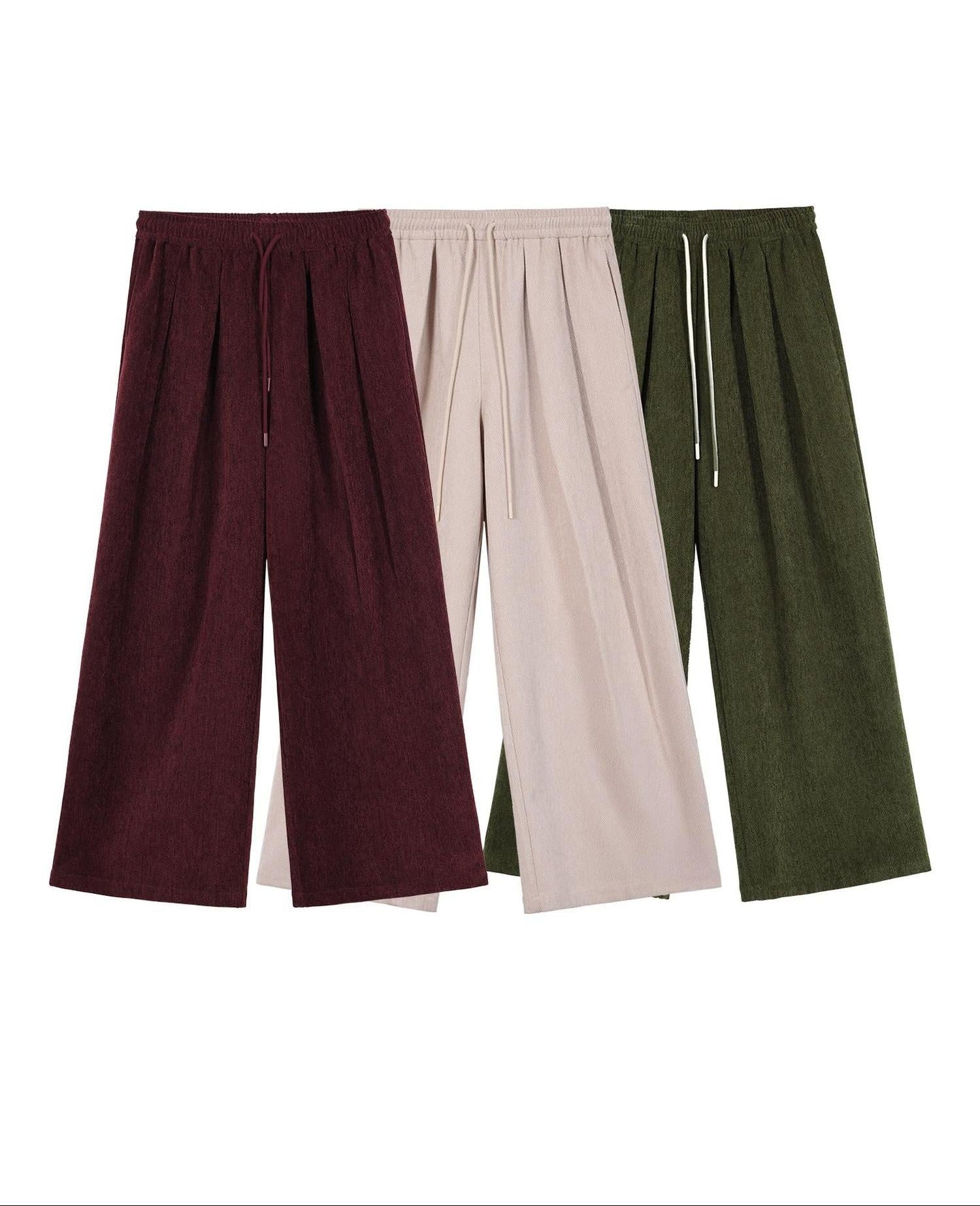 audreyyang Comfort Stretch Polyester Casual Elastic Pull On Women Wide Leg Pants
