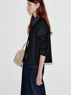 fano Soft Viscose Blend Cropped Casual Loose Fit Faux Two Piece Women Knit Cardigans