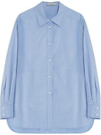 fano Breathable 100 Percent Cotton Button Stand Collar Straight Minimal Women Shirts
