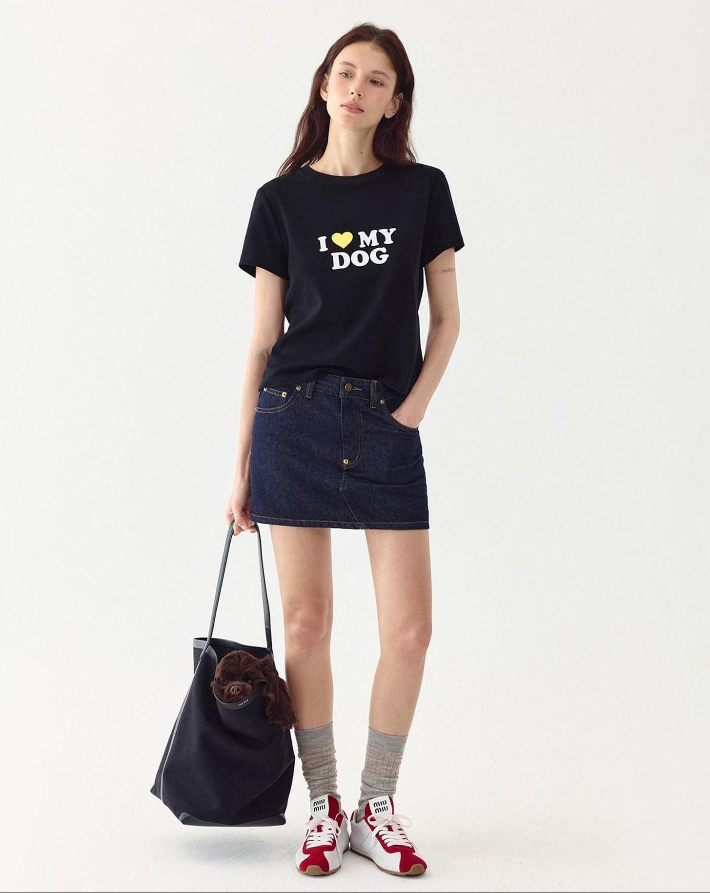 fano Stretch Cotton Printed Korean Loose Cropped Round Neck Short Sleeve T-Shirts