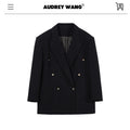 audreyyang_Cotton_Linen_Casual_Loose_Double_Breasted_Womens_Commuter_Black_Blazers_MISSTT