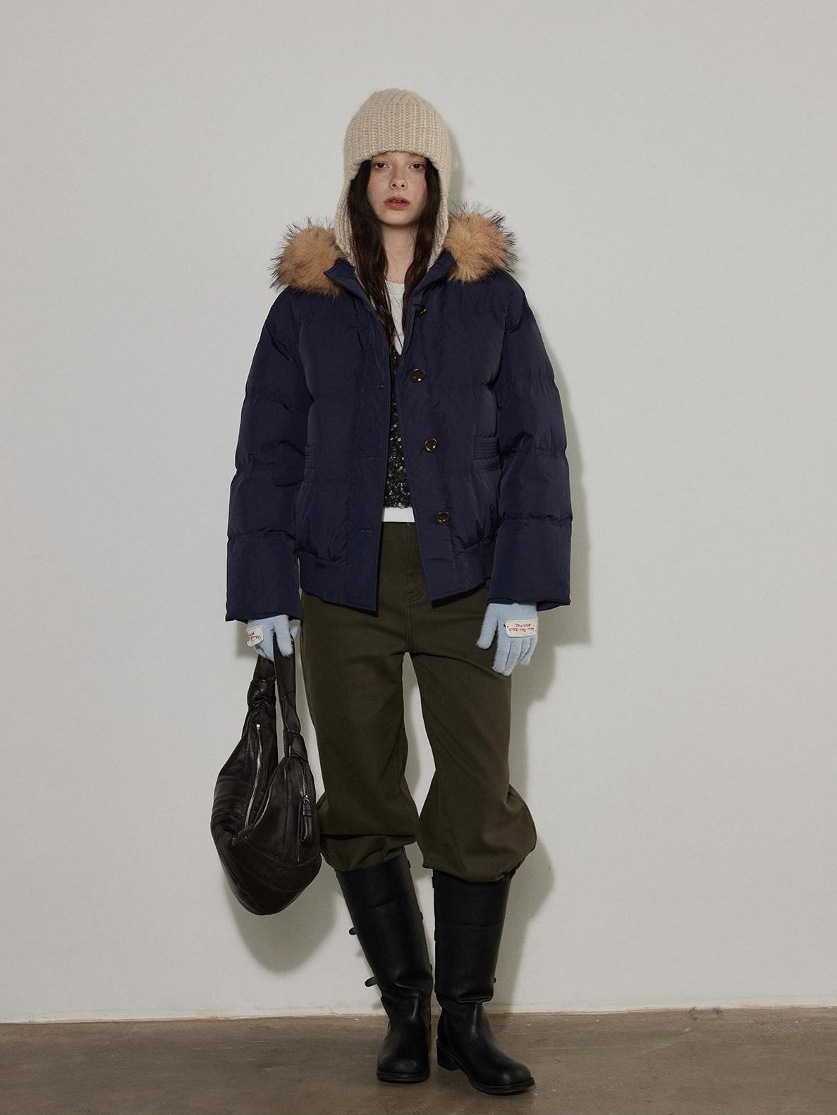 Lofi choose High Waist Washed Vintage Olive Zipper Fly Non Stretch Women Wide Leg Jeans