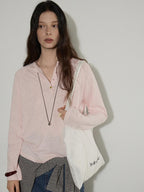 Lofi choose Cotton Blend Relaxed Raglan Commuter Women Pink Moss Gray Long Sleeve T-Shirts