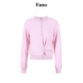 fano_Durable_Pure_Sheep_Wool_Slouchy_Crew_Neck_Buttoned_Pink_Knit_Women_Cardigans_MISSTT