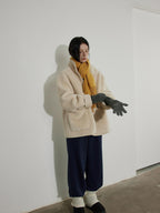 Lofi choose High Waist Casual Loose Straight Leg Women Navy Wide Leg Pants