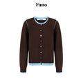 fano_Pure_Wool_Commuter_Regular_Fit_Roundneck_Colorblock_Women_Brown_Knit_Cardigans_MISSTT