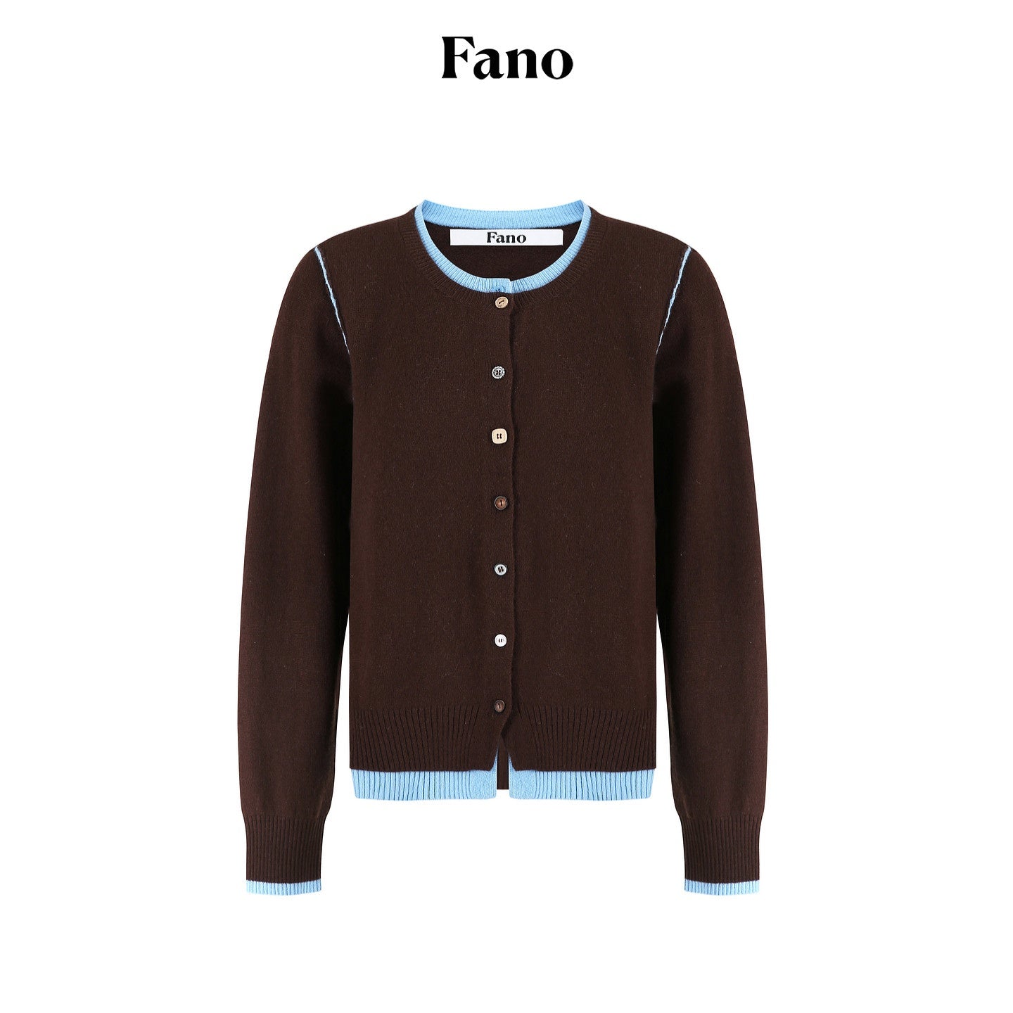 fano_Pure_Wool_Commuter_Regular_Fit_Roundneck_Colorblock_Women_Brown_Knit_Cardigans_MISSTT